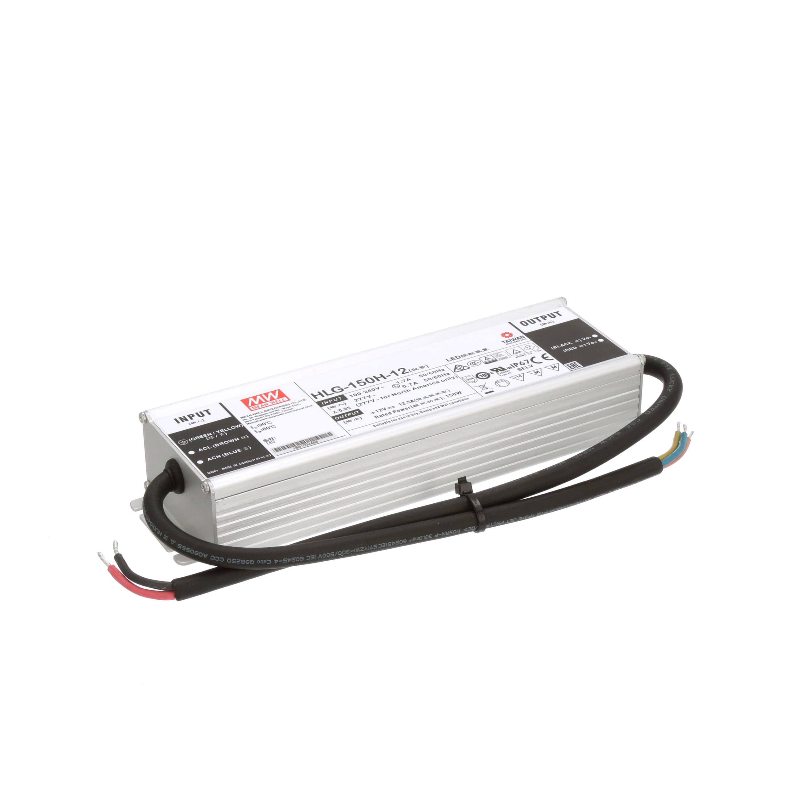 High Efficiency with PFC NEW Mean Well HLG-150H-12 LED Series Power Supply 