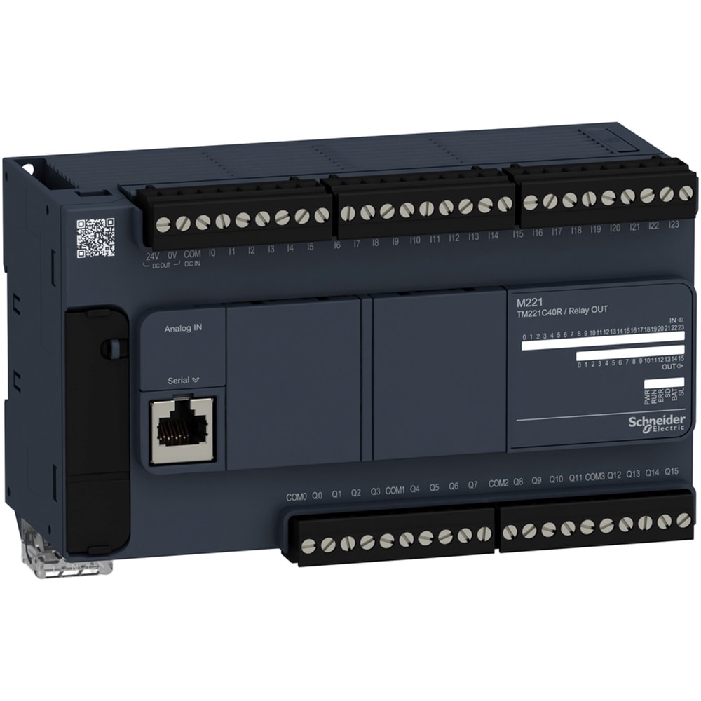 Schneider Electric - TM221C40R - Controller, Logic, 40 I/O, 100-240VAC ...