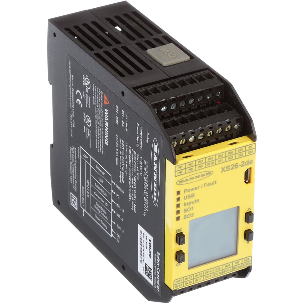 Banner Engineering XS262DE Safety Controller, 26 Input, 2 Outputs