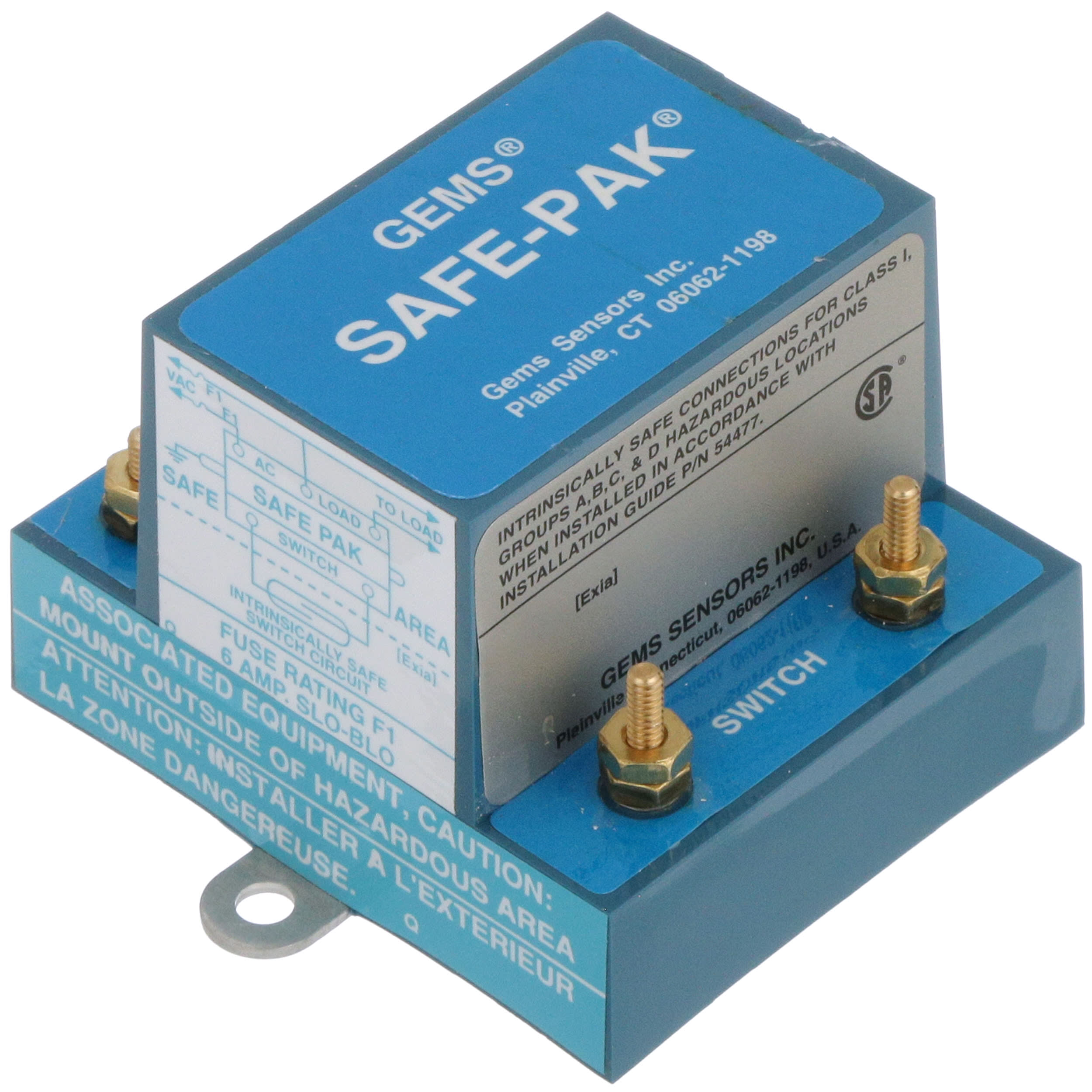 GEMS Sensors, Inc 22445 Intrinsically Safe Relay, SPSTNO, 5A
