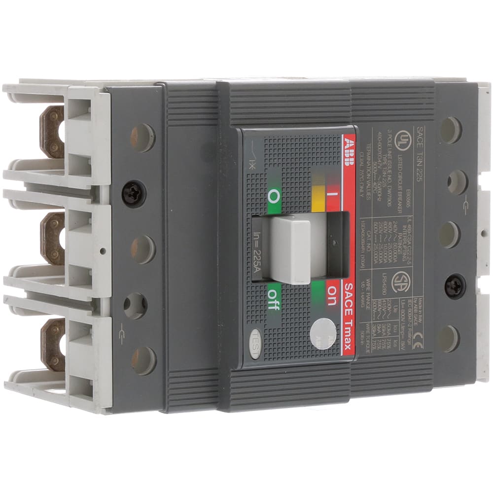 RECON/TESTED ABB T3N225TW CIRCUIT BREAKER 480 v 225 A 3P 