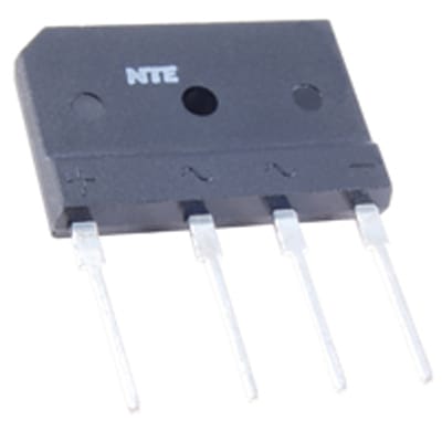SIP Package NTE Electronics NTE5392 Single Phase Full Wave Silicon Bridge Rectifier 600V Maximum Recurrent Peak Reverse Voltage Inc. 35 Amps