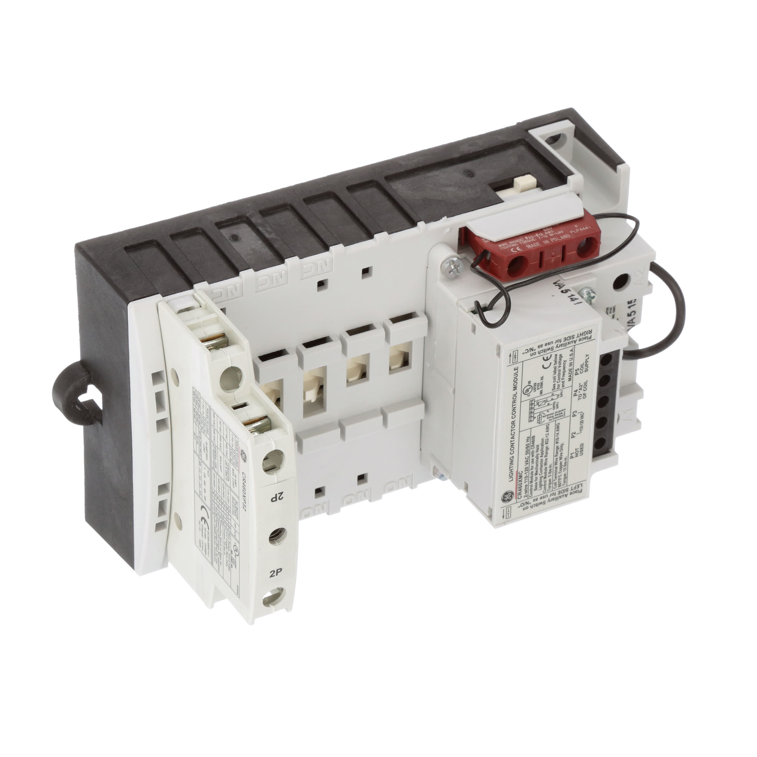 New GE CR460B 3 wire Mech Held 2 pole Lighting Contactor 120v