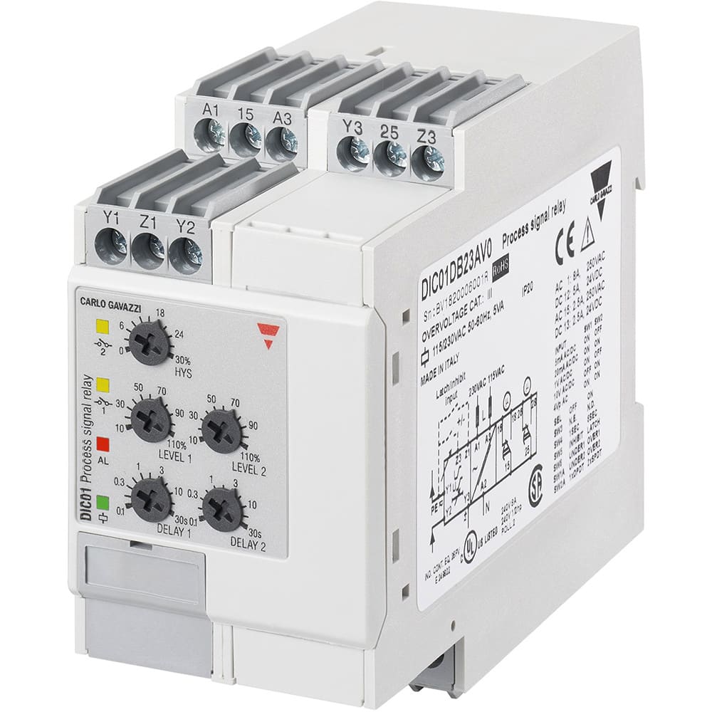 Carlo Gavazzi, Inc. DIC01DD48AV0 Monitoring Relay, Current, TRMS AC
