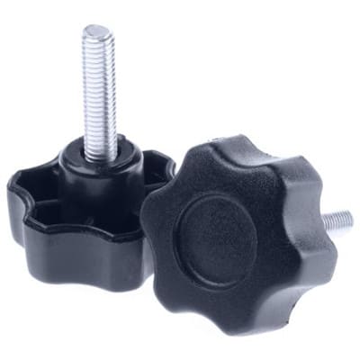 RS PRO - 161133 - Nylon male scallop handwheel knob M5x20 - RS