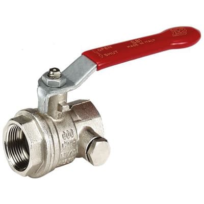RS Pro by Allied - 8125154 - 1in. Side Drain Brass Ball Valve F-F 