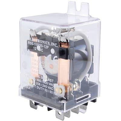 NTE ELECTRONICS R55-11A20-240F POWER RELAY 240VAC DPDT 25A FLANGE 