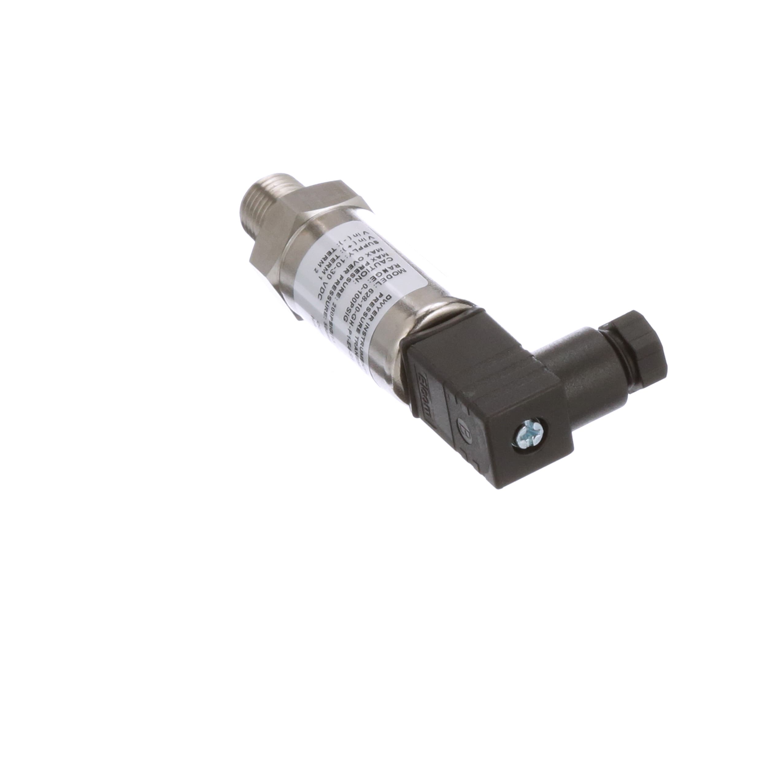 Dwyer Instruments 62810GHP1E4S1 Pressure Transmitter, 1.0 FS, 100 psig, 1/4"Male NPT