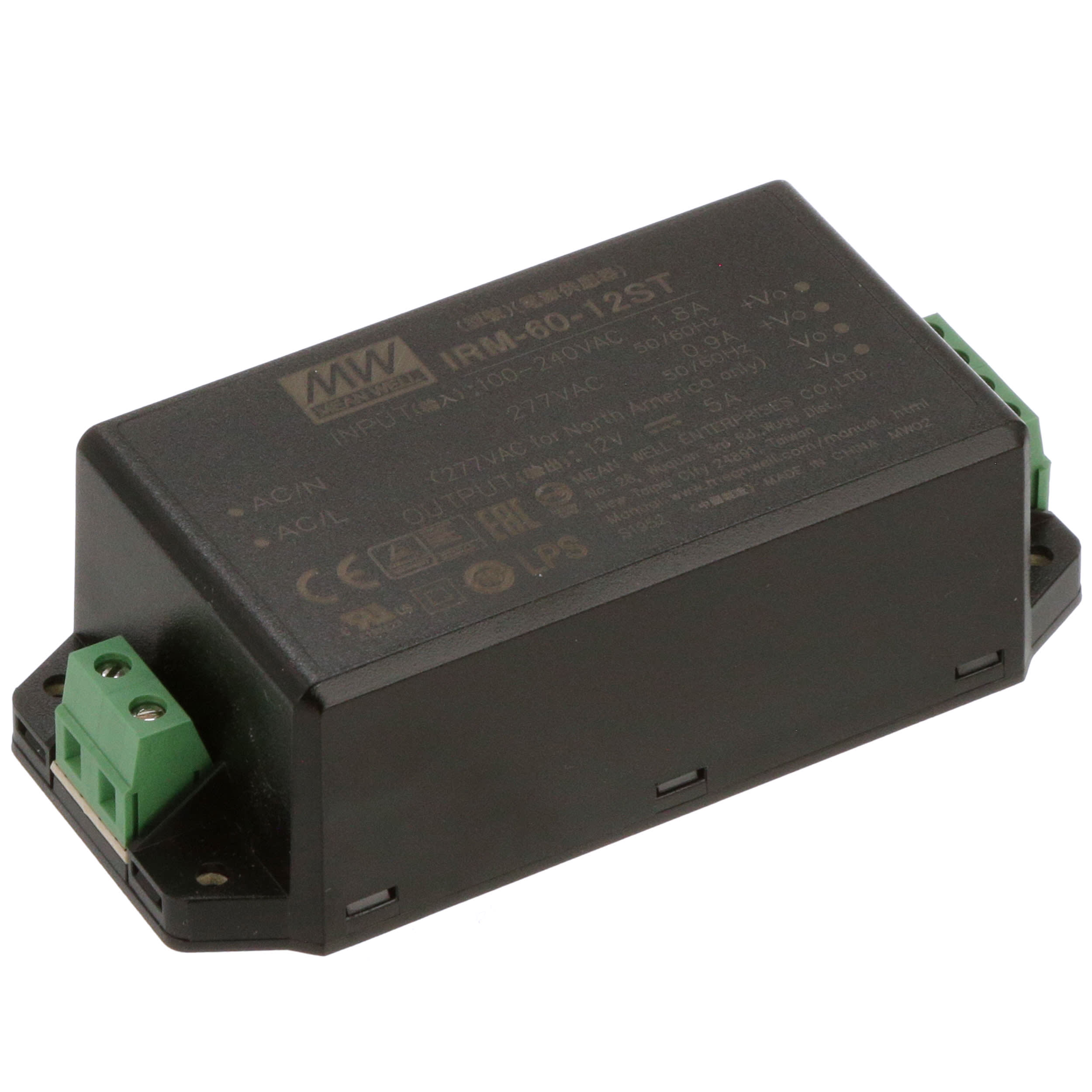 Mean Well - Irm-60-12st - Power Supply,ac-dc,12v,5a,100-264v In 