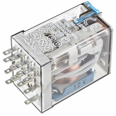 Finder 55.34.9.012.0040 Relais 12V DC 4xUM 7A 250V AC Relay Steck Print 069578 
