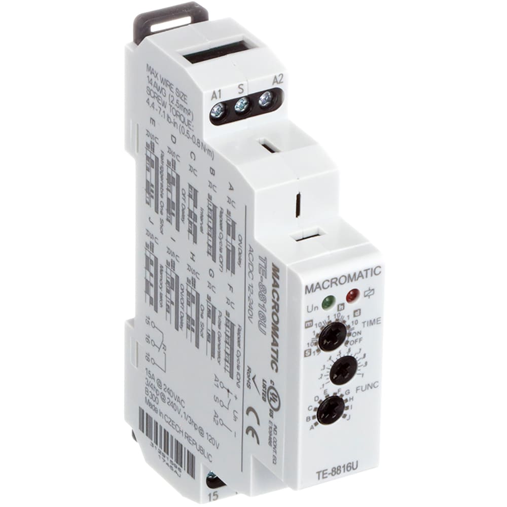 Macromatic - TE-8816U - Relay, Time Delay, Multi-Function, 12 -240VAC ...