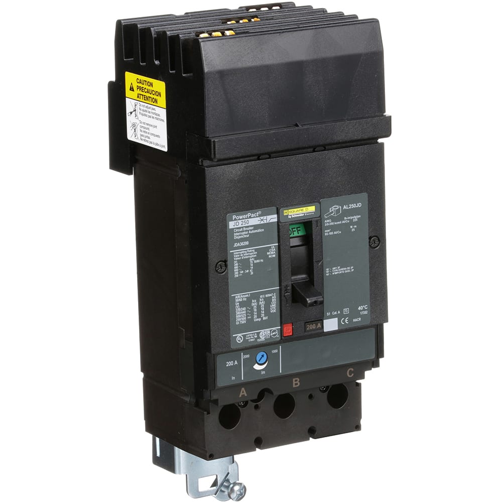 Square D - JDA36200 - Molded Case Circuit Breaker, 3-Pole, 600V 200A ...