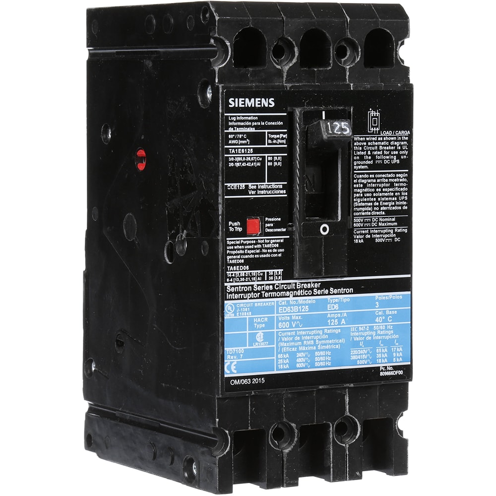 NEW IN BOX ITE SIEMENS FJ63B125 FJ 3P 600V 125A Circuit Breaker 
