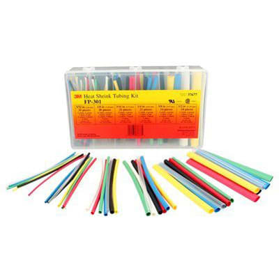 3m Fp301 3 32 To 1 2 Assrted 5 133 Pc Kits Heat Shrink Tubing Kit Clear Polyolefin 2 1 Shrink Ratio Fp 301 Series Allied Electronics Automation
