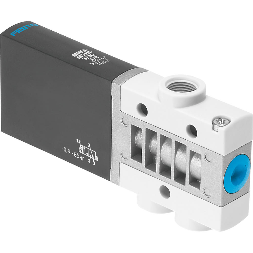 Festo - MHE3-M1H-3/2G-1/8 - Valve, 3/2 closed mech spr, 200L/min, G 1/8 ...