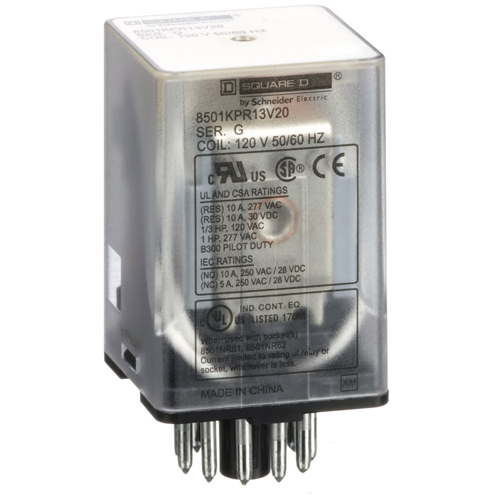 Details about   SQUARE D KU13V20 GENERAL PURPOSE RELAY SER C A0023 