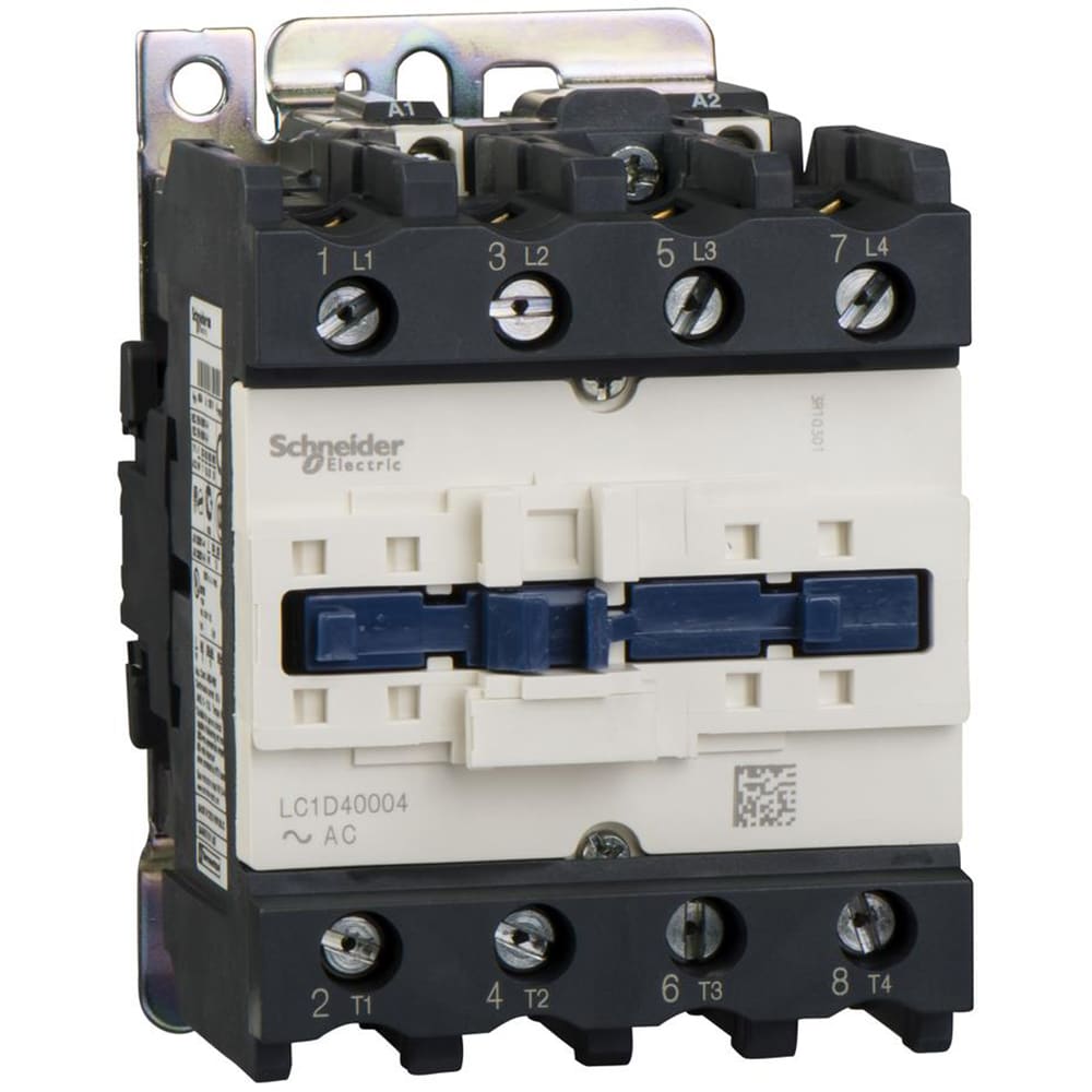 Schneider Electric - LC1D40004F7 - Contactor LC1-D, 4-Pole, AC-1 440V 60A,  110VAC, TeSys D Series - Allied Electronics & Automation, part of RS Group