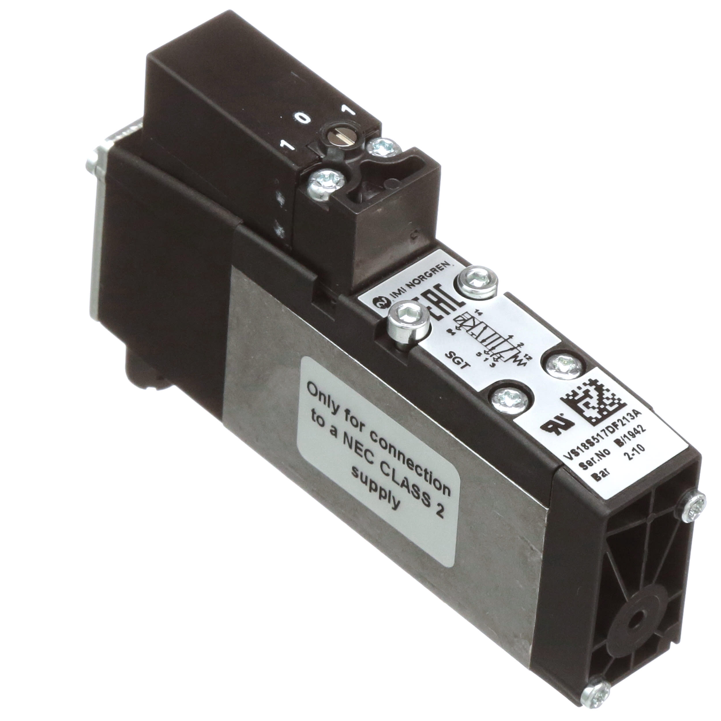 VS18S517DF213A Valve,5/2 sol/spring,int pilot,29145PSI,24