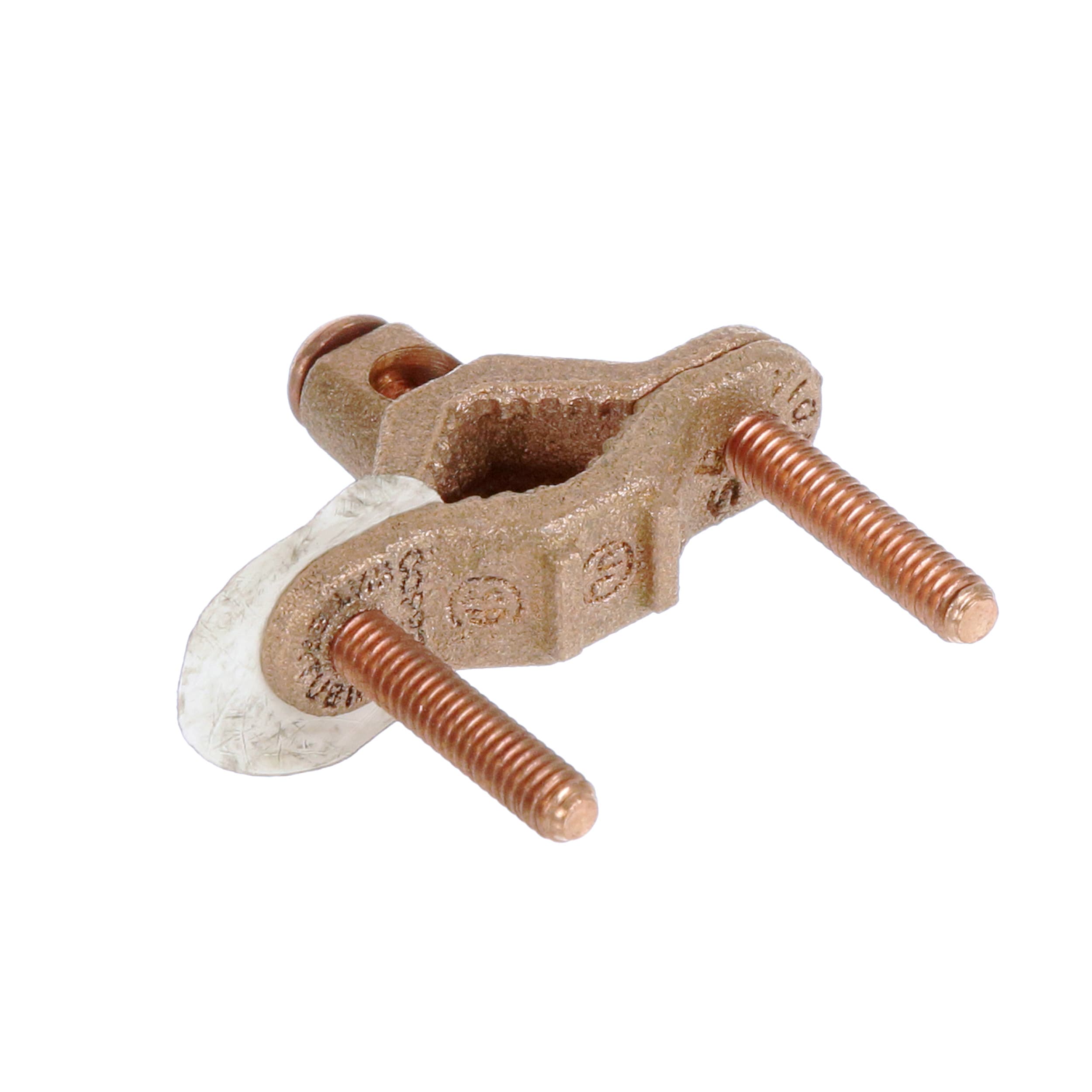 BURNDY C11D Grounding Clamp, Cast Bronze, Cable to Pipe. 210 AWG