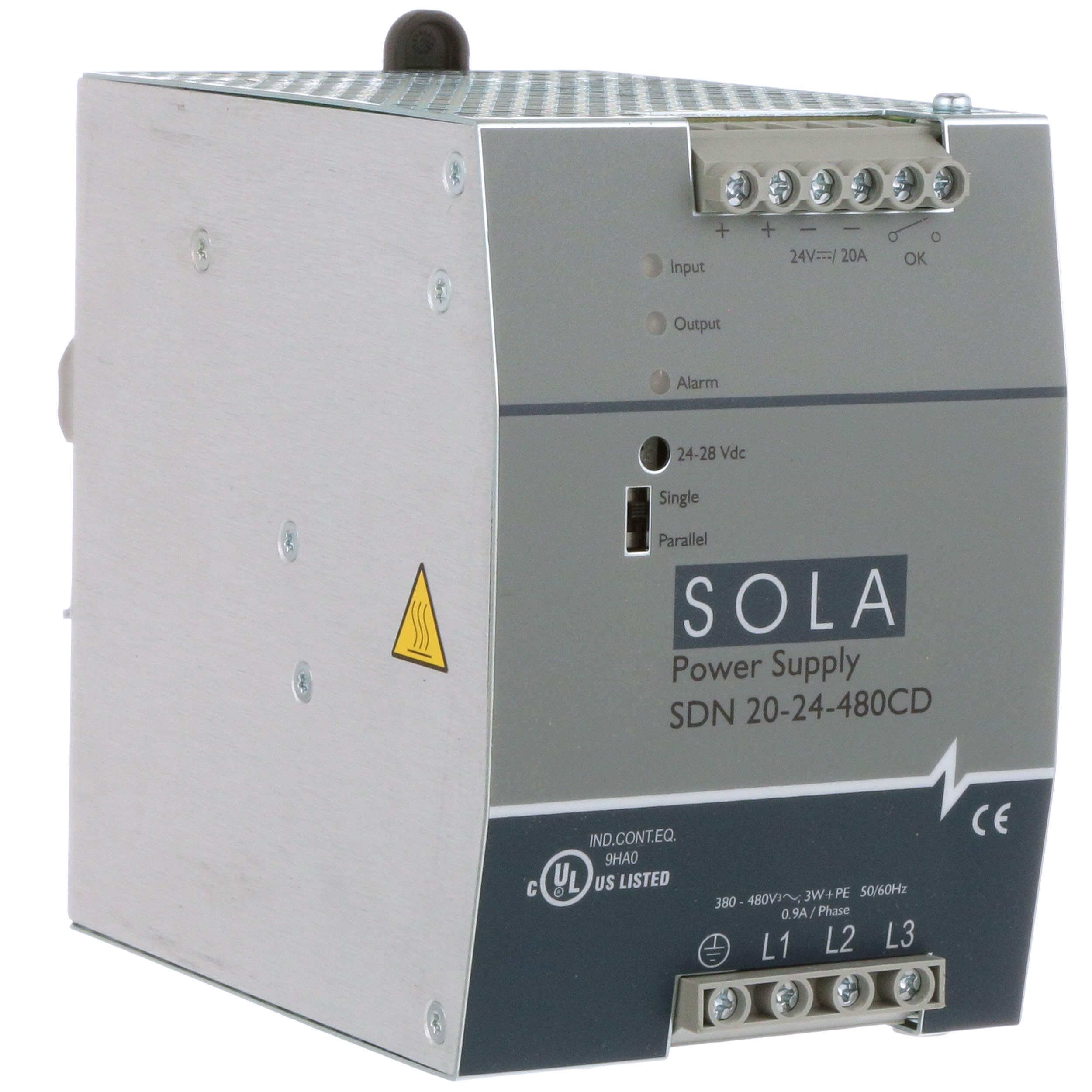SOLA SDN 20-24-480 Power Supply 24 VDC 20 Amp Output 480 VAC Input for sale online 