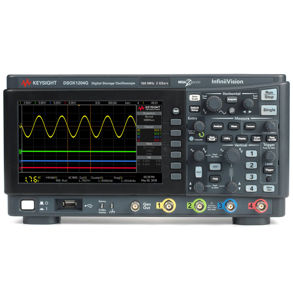 70 MHz 4 Analog Channels with Functional Generator KEYSIGHT DSOX1204G Oscilloscope