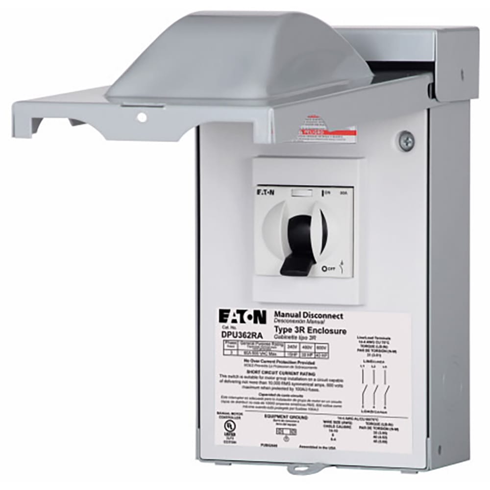 Eaton Cutler Hammer DPU362RA AIR CONDITIONING DISCONNECT, THREE PHASE, 60 AMP NONFUSE