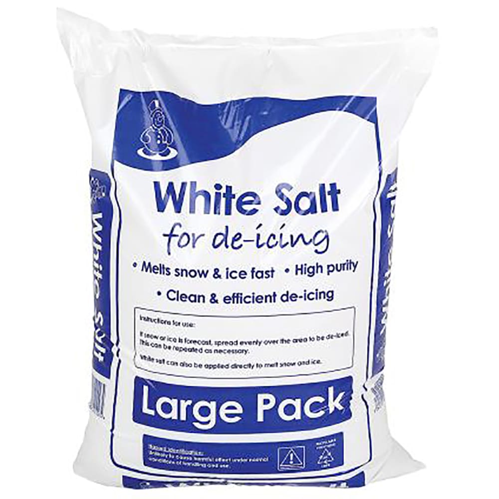 white deicing salt