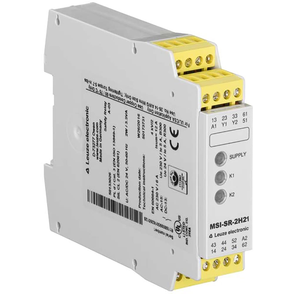 Leuze MSISR2H2101 Safety Relay, Two Hand Control Safety Relay