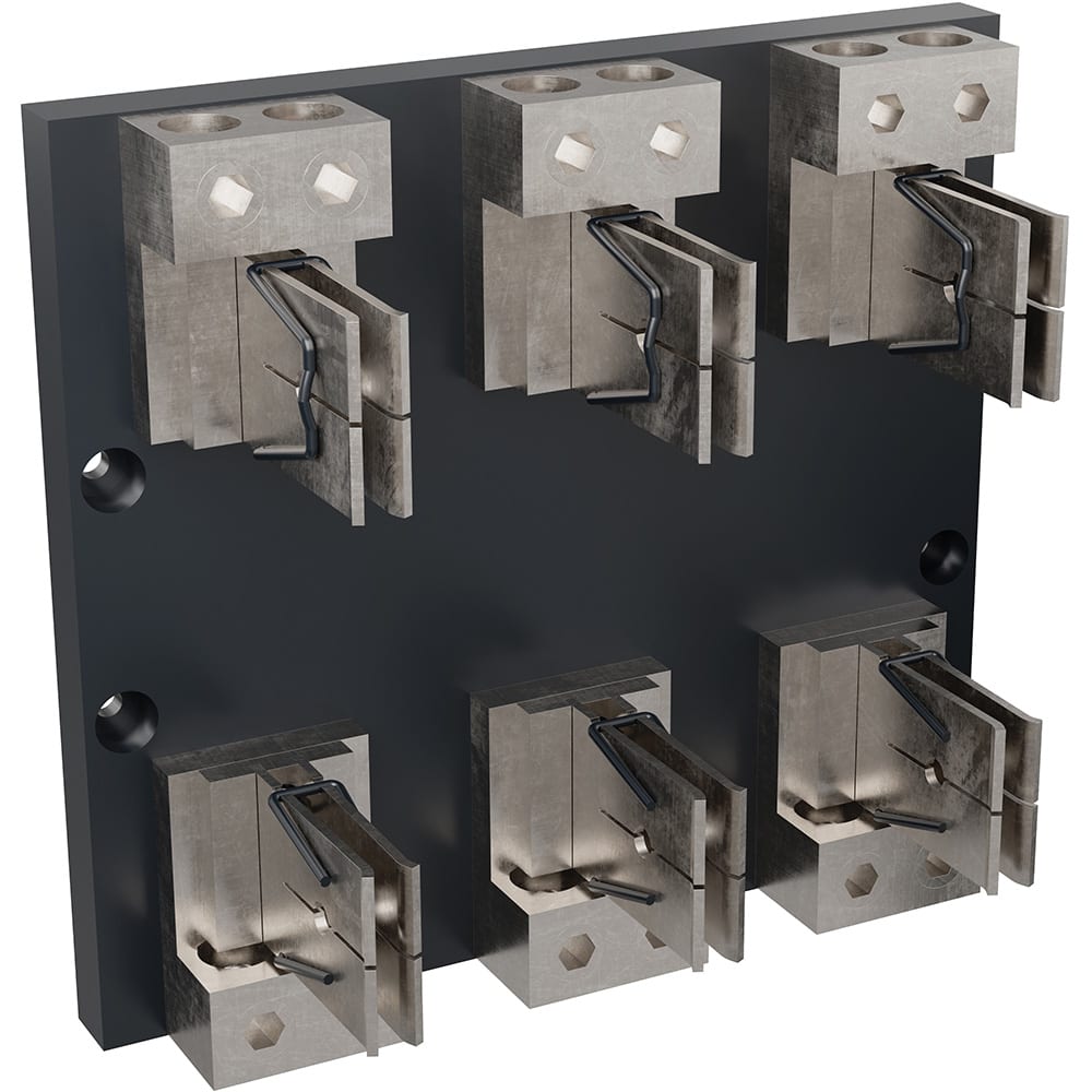Mersen 6633J Fuse Block, Class J Spring Reinforce, 3 Pole, 600V