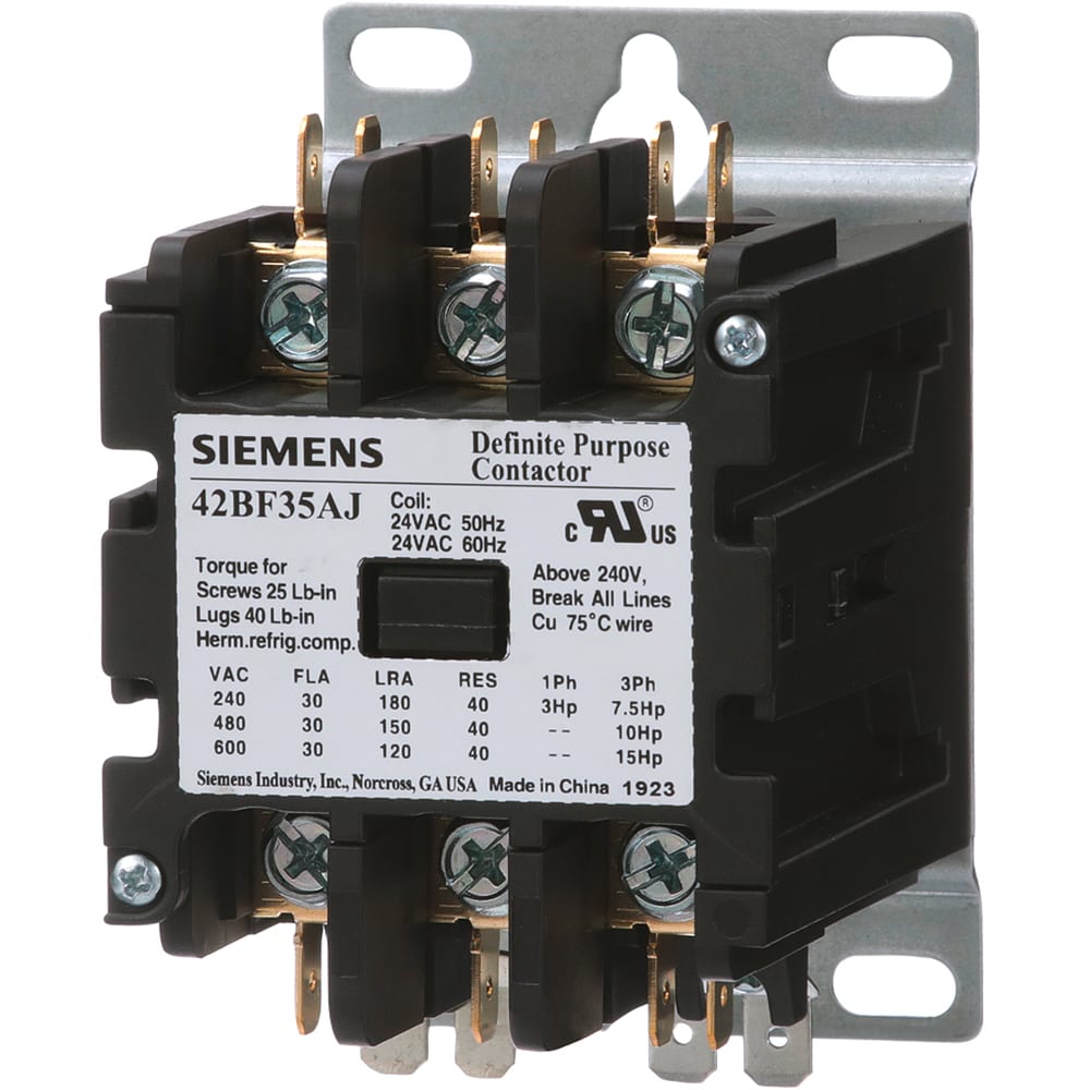 3 pole new Siemens Contactor 24 volt coil 30 Amps 42BF35AJ motor starter