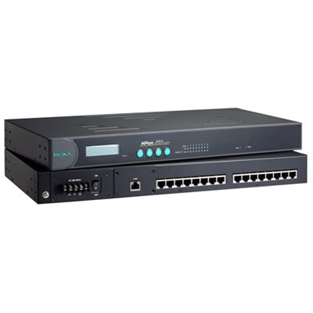 Moxa NPort 565016MSC 16Port Device Server, 100M Multi Mode Fiber SC, RS232/422/485 RJ45