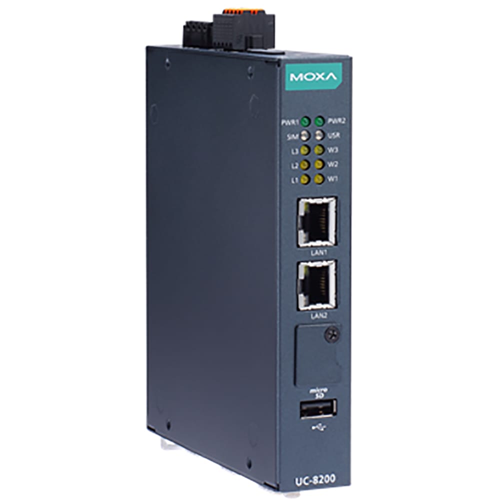 Moxa - UC-8210-T-LX-S - Arm-based wireless-enabled DIN-rail industrial computer with wide operating tem - Allied Electronics & Automation, part of RS Group