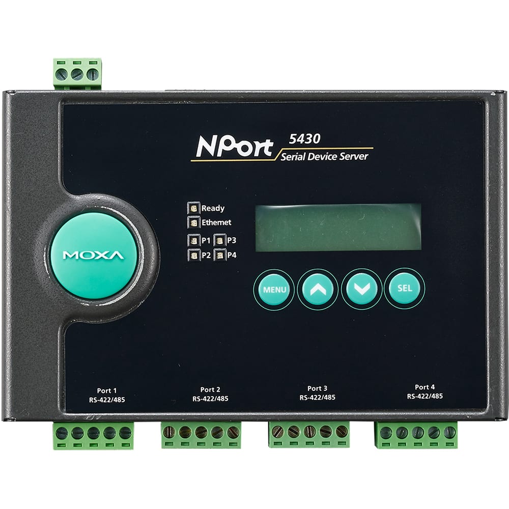 Moxa - NPort 5430 - 4-Port Device Server, 10/100M Ethernet, RS-422/485 ...