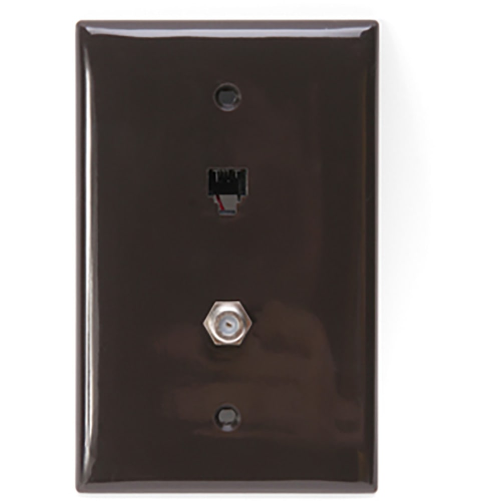 Leviton 40539 CMB MIDSIZE WP W 6P4C AND F CONN BN RS