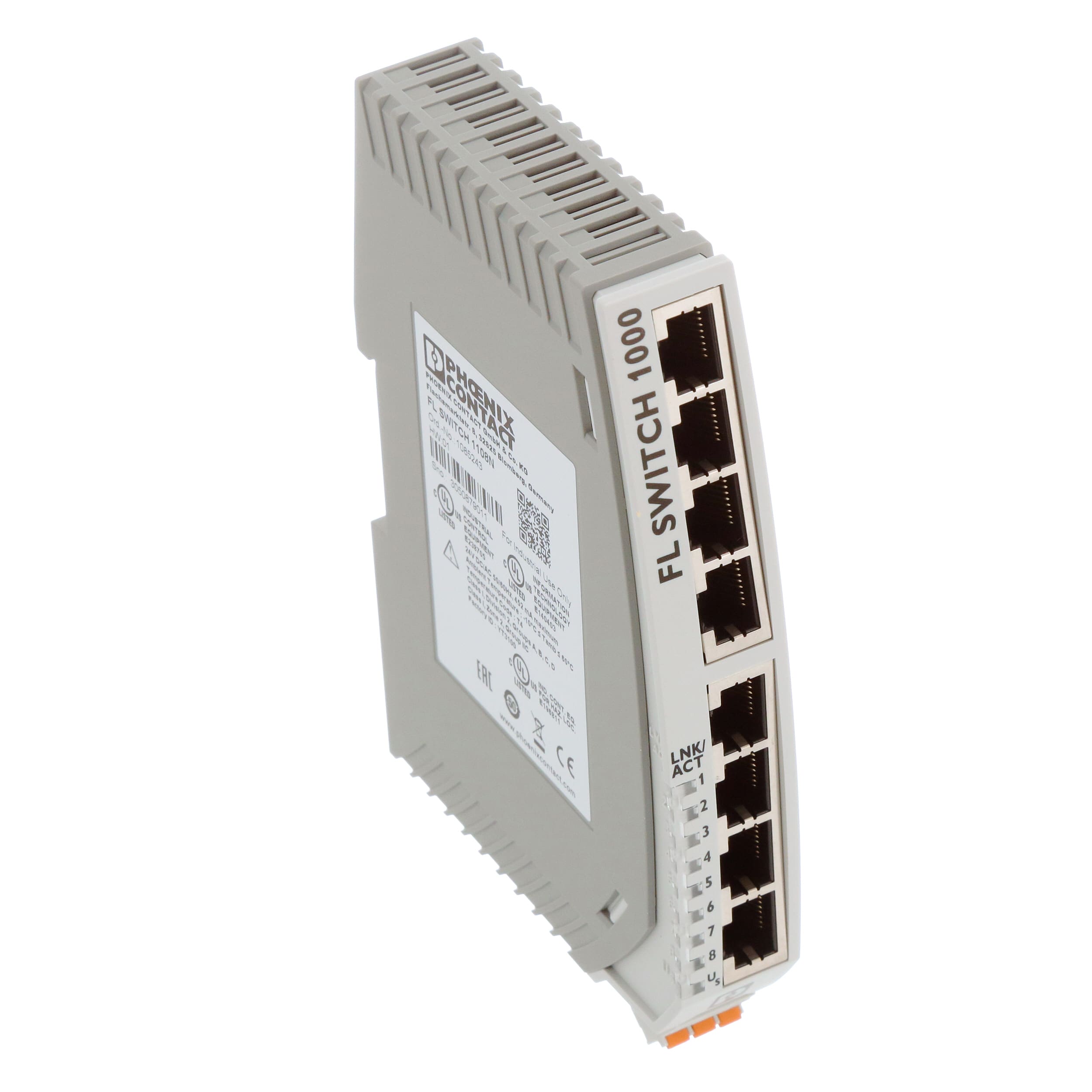 Phoenix Contact 1085243 Industrial Gigabit Switch, 8 Port