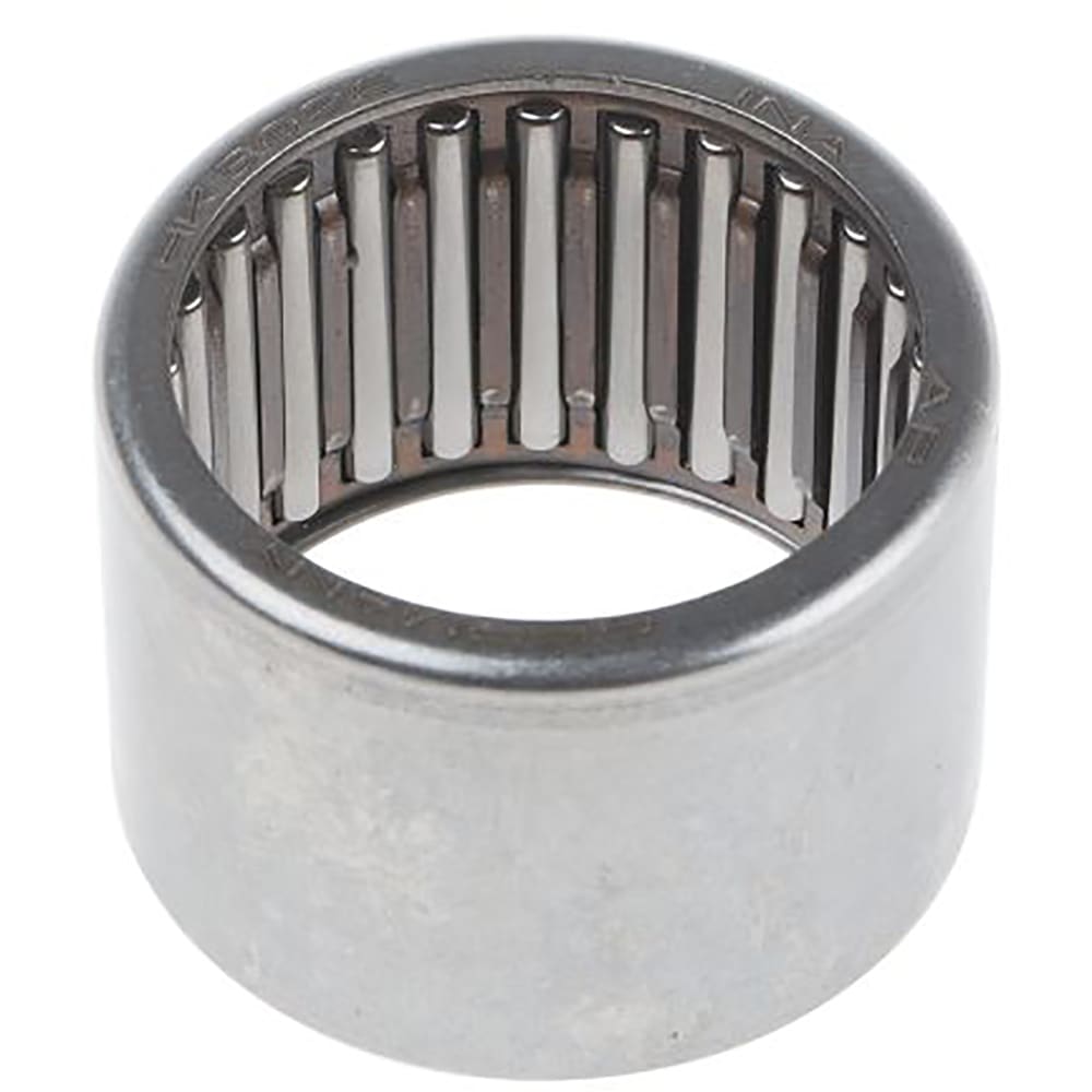 37mm OD INA HK3026 Needle Roller Bearing Metric 30mm ID 26mm Width 8500rpm Maximum Rotational Speed Open End Caged Drawn Cup Steel Cage Outer Ring and Roller 
