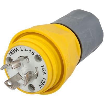HUBBELL TWISTLOCK PLUG 15A 125V NEMA L5-15P